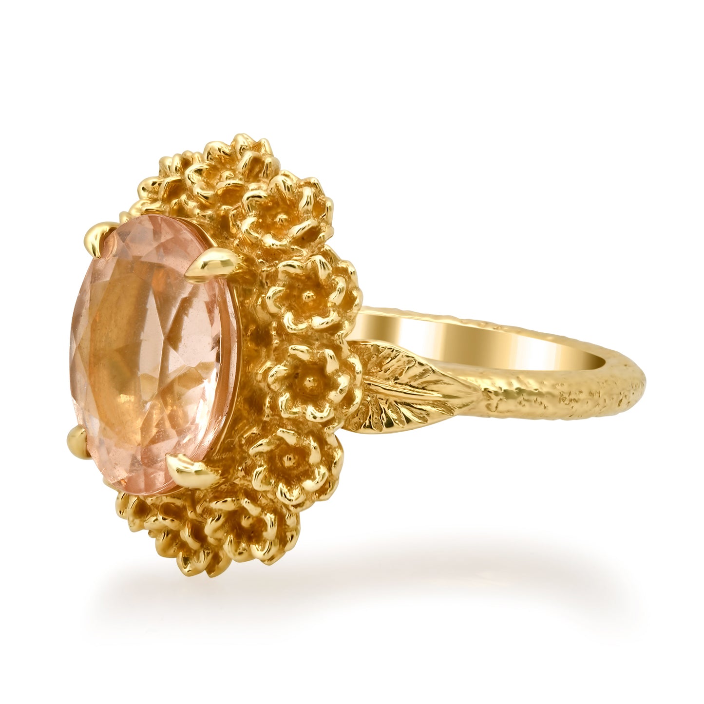 Rose Halo Morganite Ring