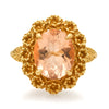 Rose Halo Morganite Ring