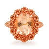 Rose Halo Morganite Ring