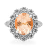 Rose Halo Morganite Ring